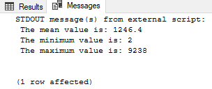 Message Pane output