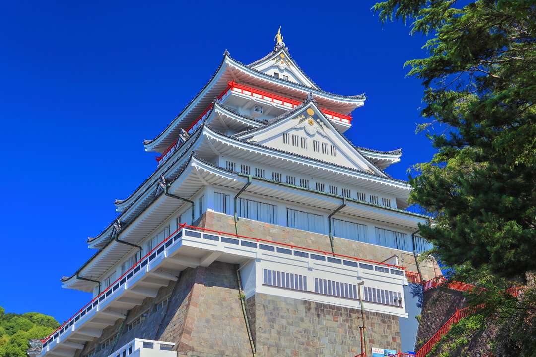 Atami Castle perches on a hilltop