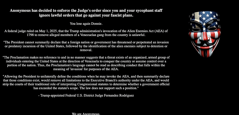 Anonymous hacks Trump administration’s ICE deportation airline GlobalX