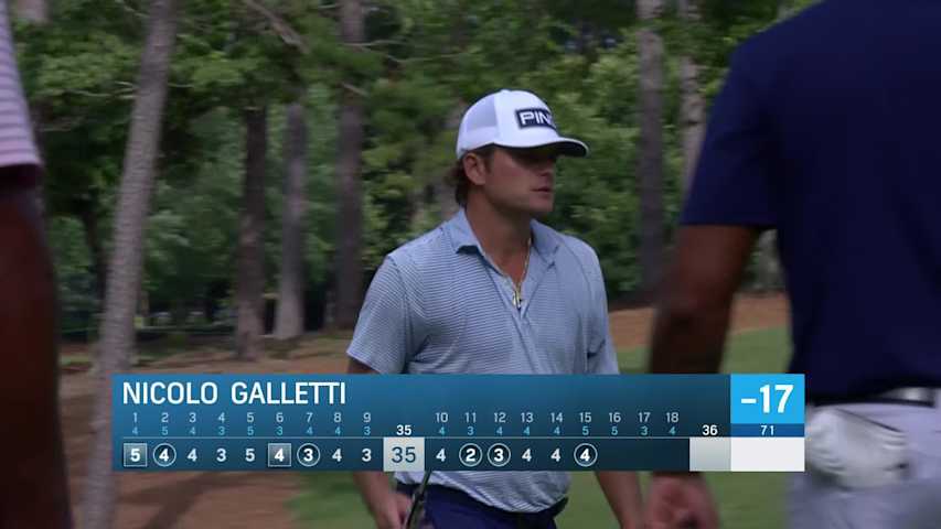 Nicolo Galletti makes birdie on No. 15 at BMW Charity Pro-Am