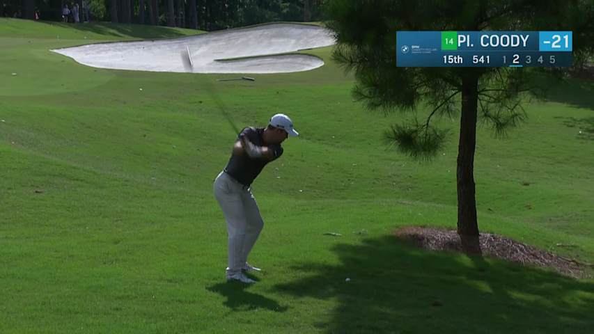Pierceson Coody makes birdie on No. 15 at BMW Charity Pro-Am